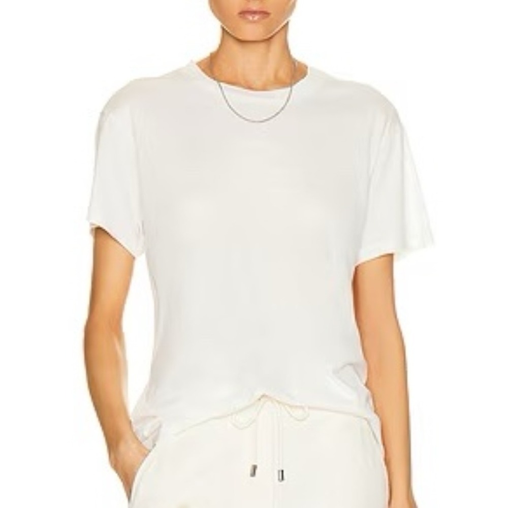 Nili Lotan White Short Sleeve Tee